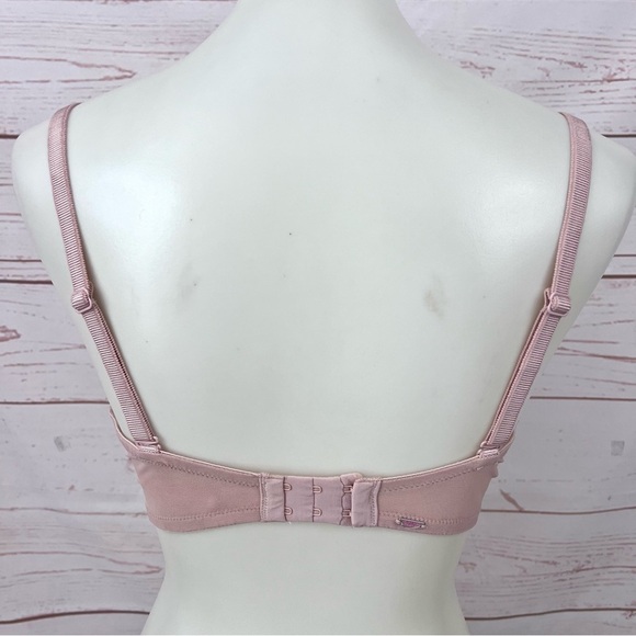 Victoria’s Secret Nude Pink Floral Lace Date Push Up Bra 34DD - Picture 3 of 6